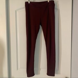Serra Burgundy Fuzzy Leggings